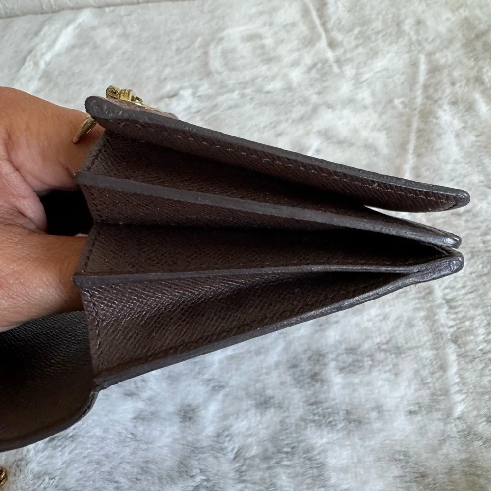 Louis Vuitton Damier Ebene Accordeon Long Wallet with Chain. P0230 - Picture 15 of 17